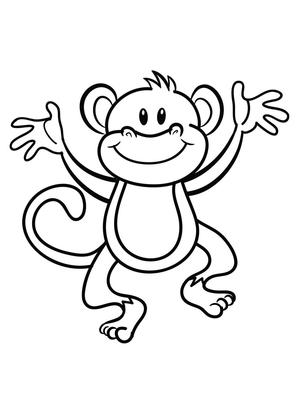 Hình vẽ con khỉ dễ thương cute vô cùng cách vẽ con khỉ
